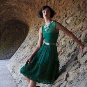 Anthropologie Tiny Caridad Green Sleeveless Dress